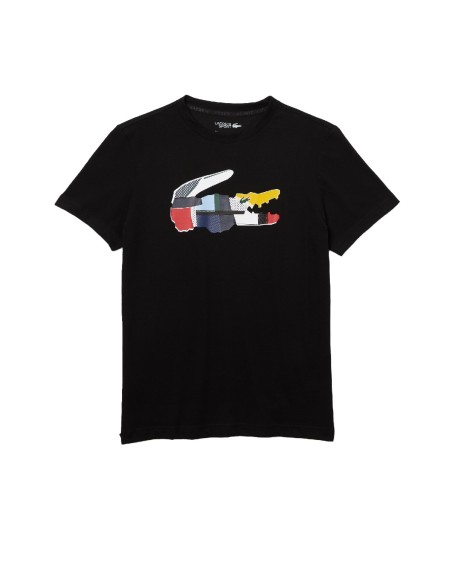 Lacoste SPORT - Camiseta con Cocodrilo Patchwork