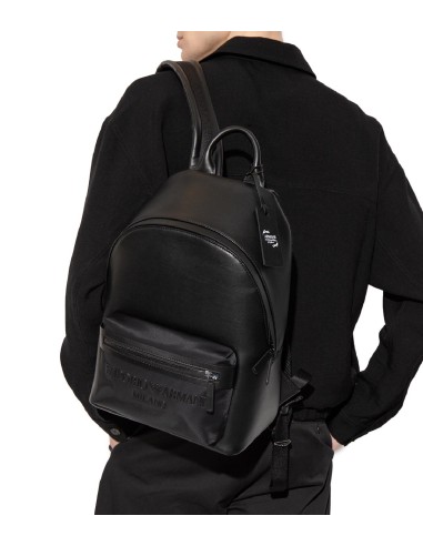 Emporio Armani - Mochila de Piel con Logo