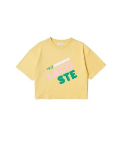 Lacoste - Camiseta Crop de Algodón Orgánico