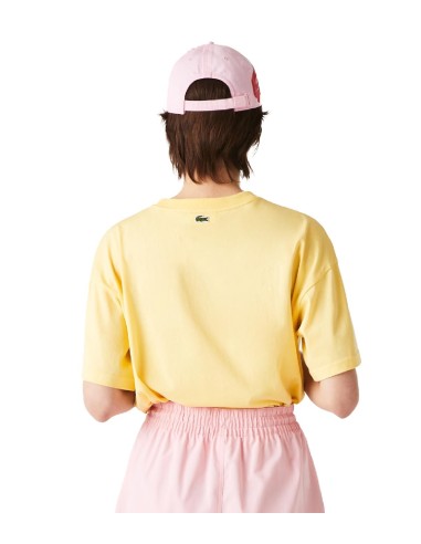 Lacoste - Camiseta Crop de Algodón Orgánico