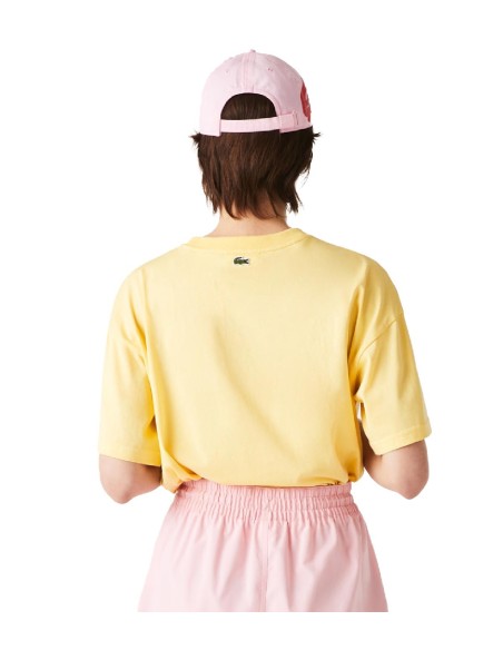 Lacoste - Camiseta Crop de Algodón Orgánico