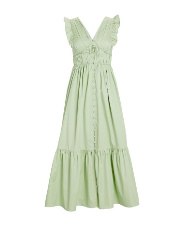 SELF-PORTRAIT - Vestido Pistachio Cotton Midi