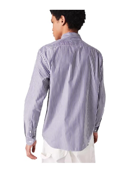 Lacoste - Camisa A Rayas Con Logo
