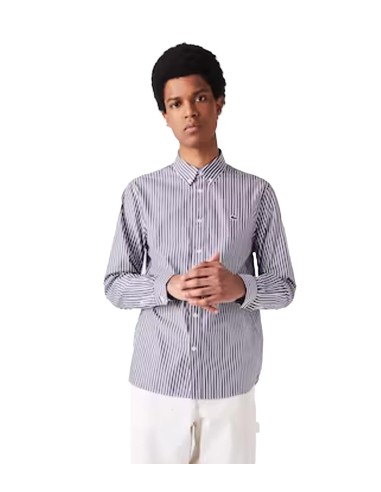Lacoste - Camisa A Rayas Con Logo