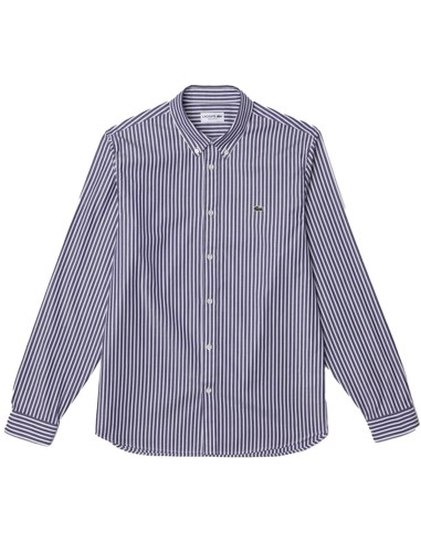 Lacoste - Camisa A Rayas Con Logo