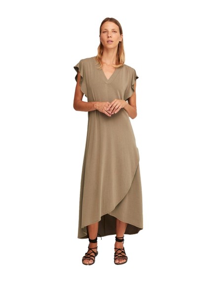 AMS Pure - Vestidos Midi con Volantes