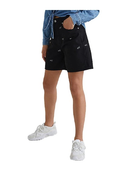 Tommy Jeans - Pantalón Corto Mom con Bordado