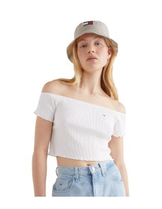 Tommy Jeans - Camiseta Cropped De Hombros Caídos