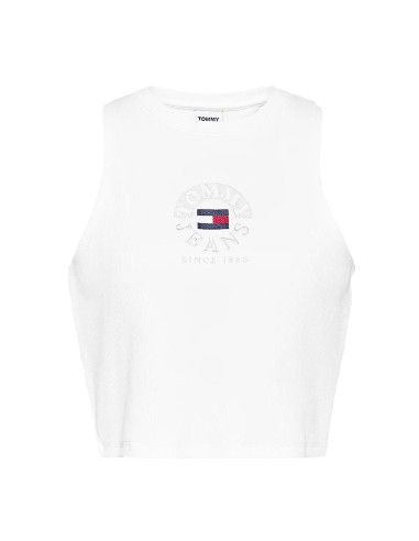 Tommy Jeans - Camiseta Cropped con Logo