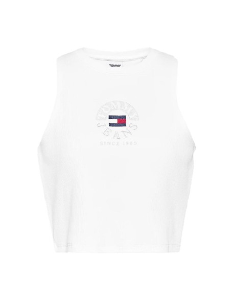 Tommy Jeans - Camiseta Cropped con Logo