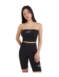 Tommy Hilfiger - Camiseta Tubo Cropped con Logo