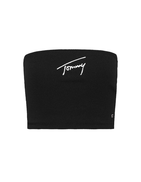 Tommy Hilfiger - Camiseta Tubo Cropped con Logo