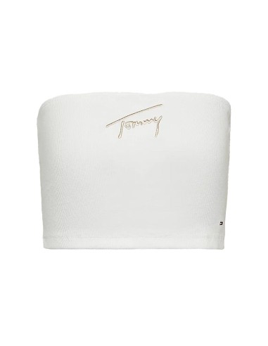 Tommy Hilfiger - Camiseta Tubo Cropped con Logo
