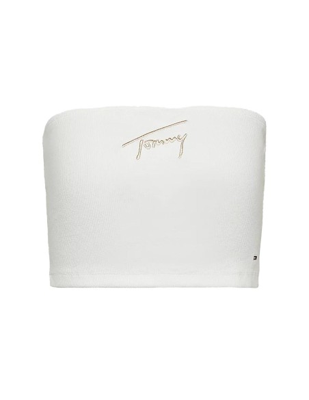 Tommy Hilfiger - Camiseta Tubo Cropped con Logo