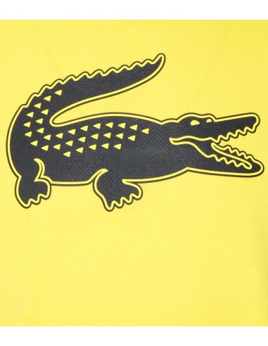 Lacoste - Camiseta Sport con Cocodrilo Estampado Amarilla