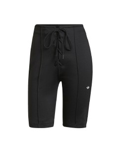 Adidas - Pantalón Mujer Negro - Corto Laced High-Waisted