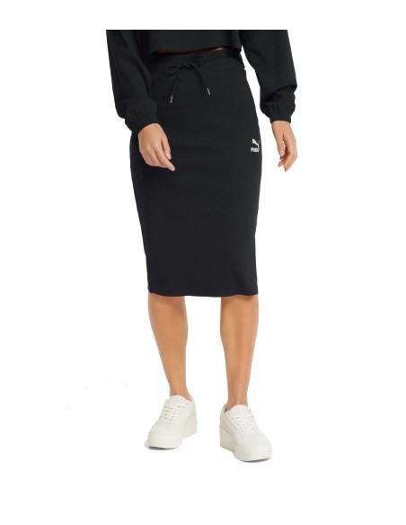 Puma - Falda Classics Ribbed Midi Skir