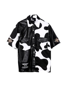 Mod Wave Movement - Camisa Negra y Blanca Botones