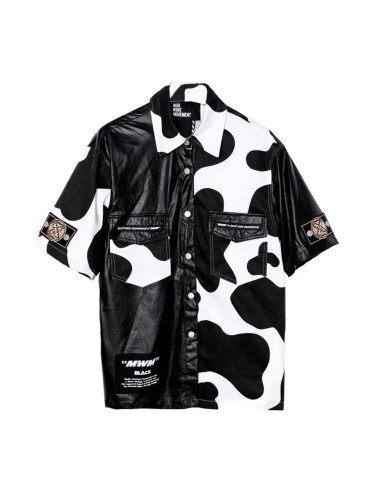 Mod Wave Movement - Camisa Negra y Blanca Botones