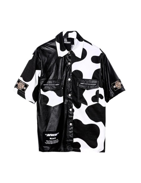 Mod Wave Movement - Camisa Negra y Blanca Botones