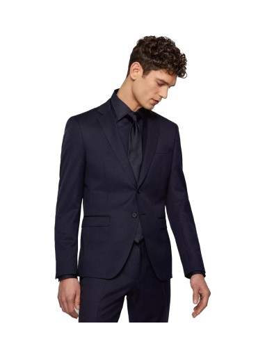 Boss - Chaqueta Recta en Sarga de Lana Virgen