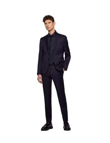 Boss - Chaqueta Recta en Sarga de Lana Virgen