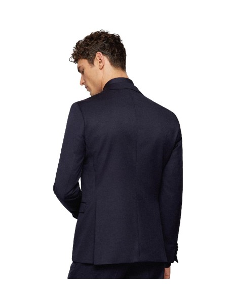 Boss - Chaqueta Recta en Sarga de Lana Virgen