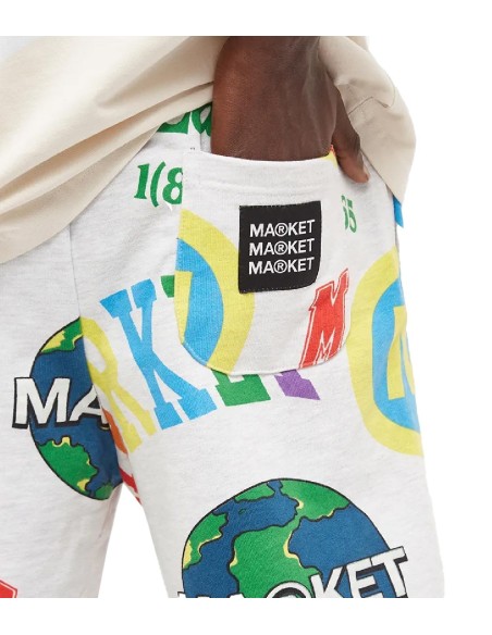Market - Pantalón Corto Monogram AOP Sweat