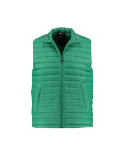 Tommy Hilfiger - Chaleco Acolchado Filo Cuello Verde