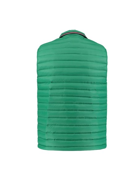 Tommy Hilfiger - Chaleco Acolchado Filo Cuello Verde