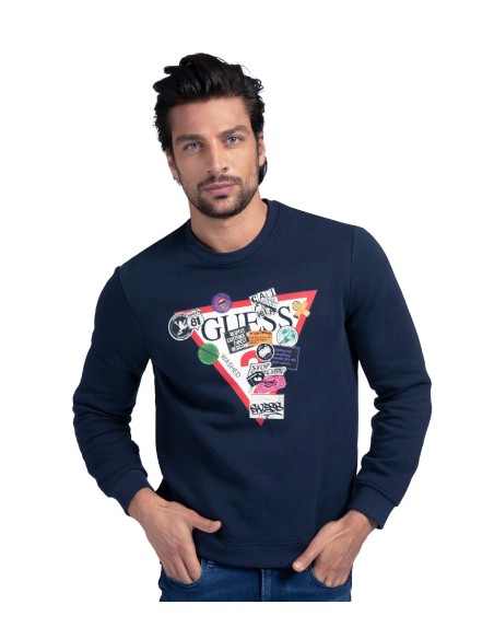 GUESS - Sudadera Logo Triángulo