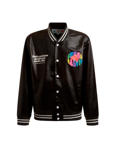 GUESS x J Balvin - Chaqueta Bomber con Logo Frontal
