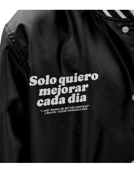 GUESS x J Balvin - Chaqueta Bomber con Logo Frontal