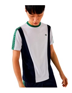 Lacoste - Camiseta Sport Stripes de Manga Corta