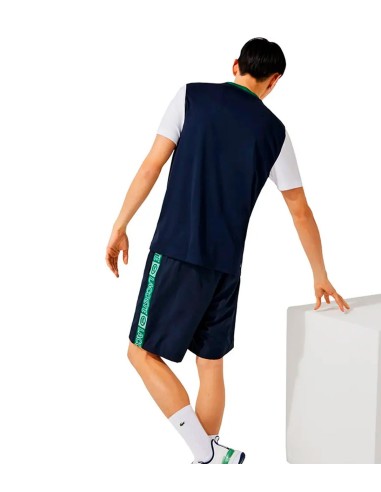 Lacoste - Camiseta Sport Stripes de Manga Corta