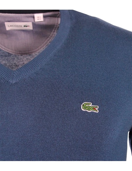 Lacoste - Jersey de Cuello de Pico Royal