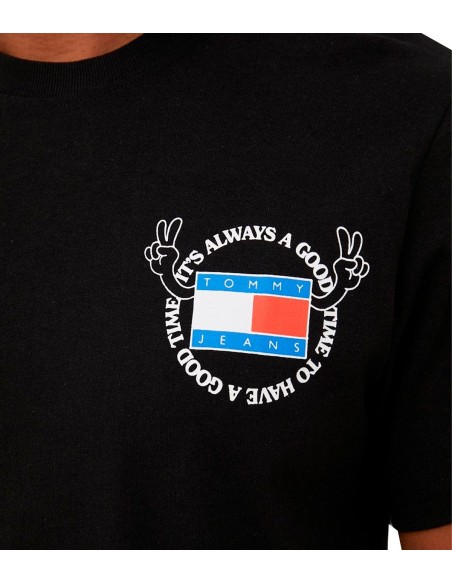 Tommy Jeans - Camiseta con Serigrafía Redondeada