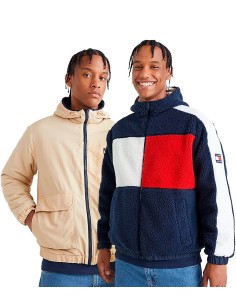 Tommy Jeans - Chaqueta Reversible Colour-Blocked Relaxed Sherpa