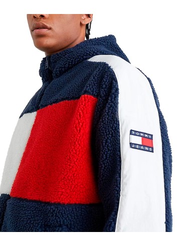 Tommy Jeans - Chaqueta Reversible Colour-Blocked Relaxed Sherpa