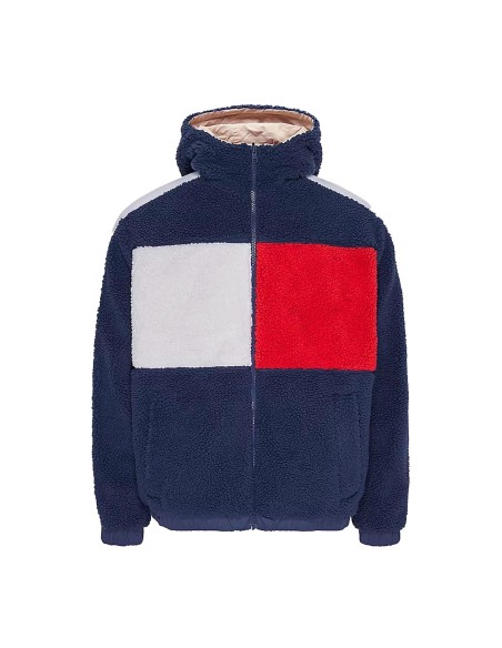 Tommy Jeans - Chaqueta Reversible Colour-Blocked Relaxed Sherpa