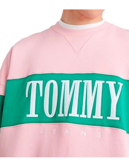 Tommy Jeans - Sudadera Color Block con Logo Bordado