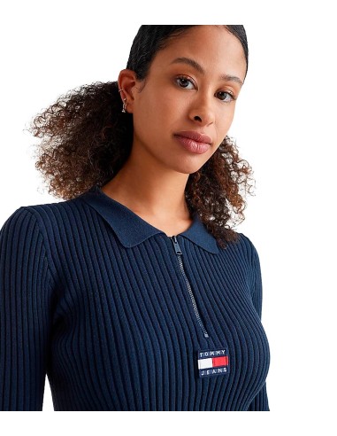 Tommy Jeans - Jersey en Canalé con Logotipo