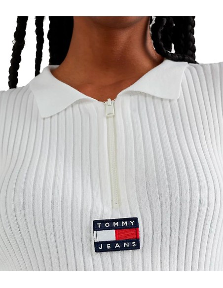 Tommy Jeans - Jersey Acanalado con Cremallera