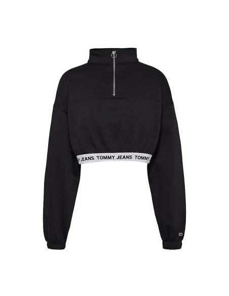 Tommy Jeans - Sudadera Cropped con Cintura Distintiva