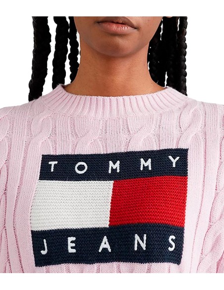 Tommy Jeans - Jersey Holgado de Punto Trenzado