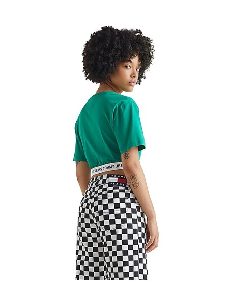 Tommy Jeans - Camiseta Cropped con Elástico