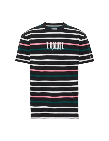 Tommy Jeans - Camiseta a Rayas con Estampado