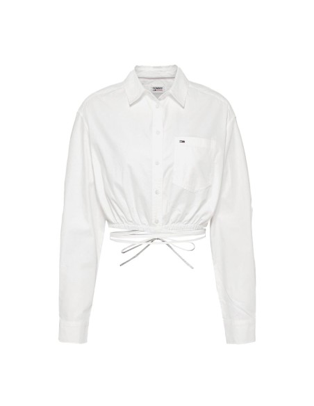 Tommy Jeans - Camisa Corta con Lazo