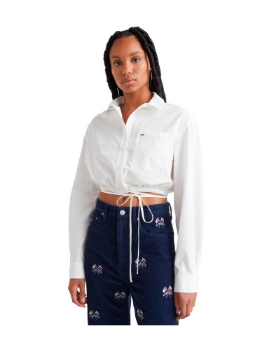 Tommy Jeans - Camisa Corta con Lazo