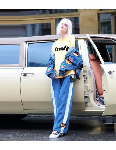 Mod Wave Movement - Pantalón Vaquero con Estampado